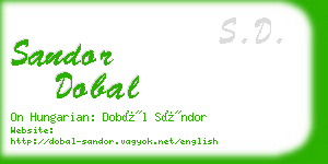 sandor dobal business card